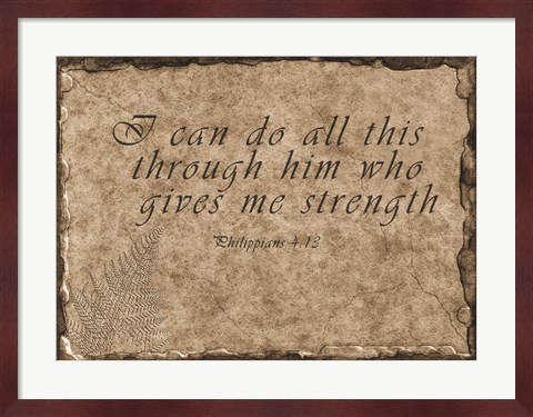 Framed Philippians Quote Print