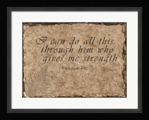 Framed Philippians Quote Print