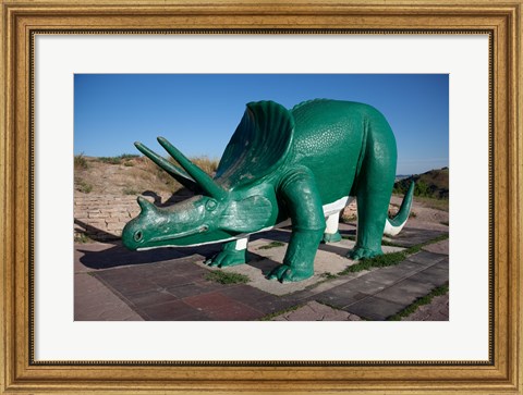 Framed Triceratops Sculpture Print
