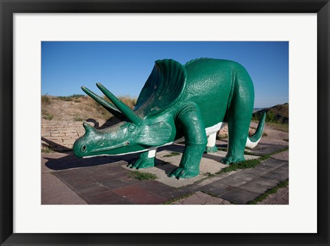 Framed Triceratops Sculpture Print