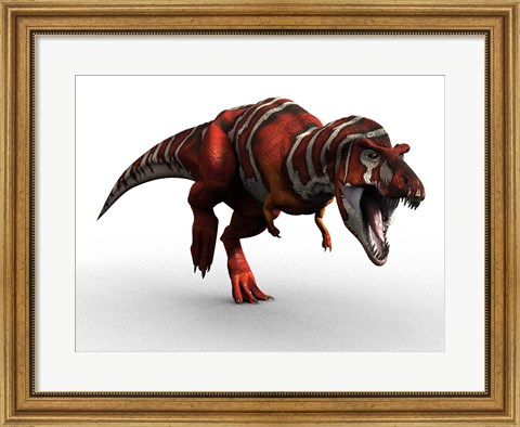 Framed T Rex Charge Print