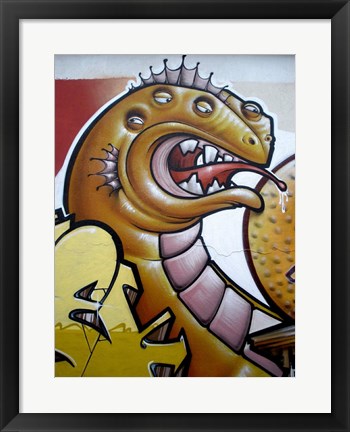 Framed Dinosaur Graffitti Print