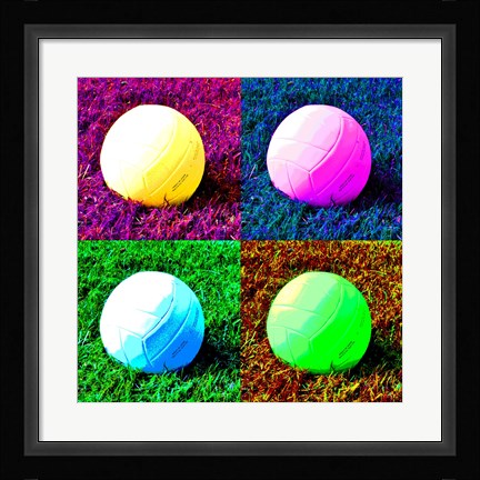 Framed Volleyball Pop Art Print