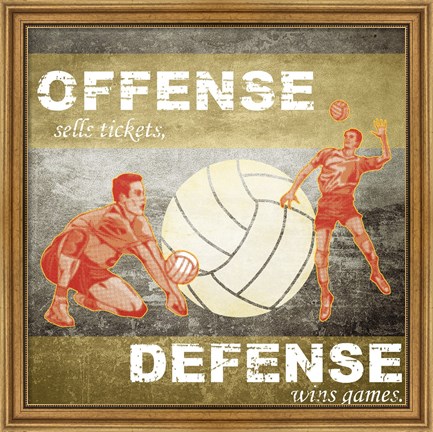 Framed Offense, Defense Print