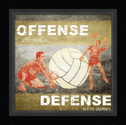 Framed Offense, Defense Print