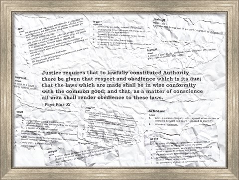 Framed Justice Print