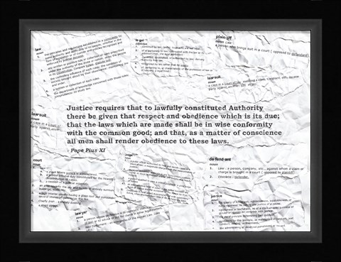Framed Justice Print