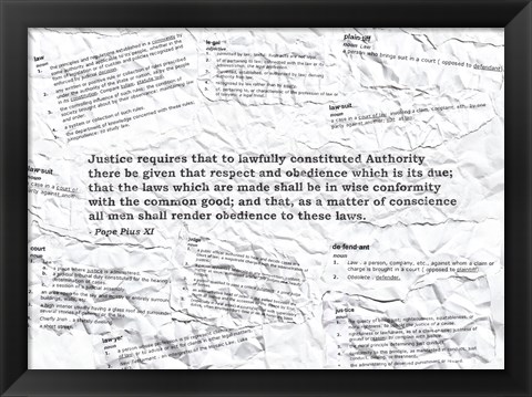 Framed Justice Print