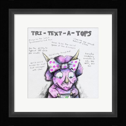 Framed Tri Text ATops Print