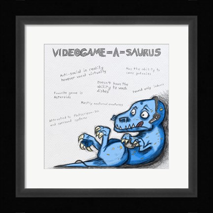 Framed Videogame A Saurus Print