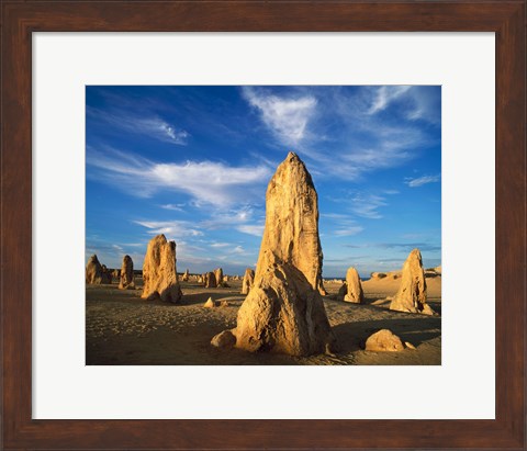 Framed Rocks in the desert, The Pinnacles, Nambung National Park, Australia Print