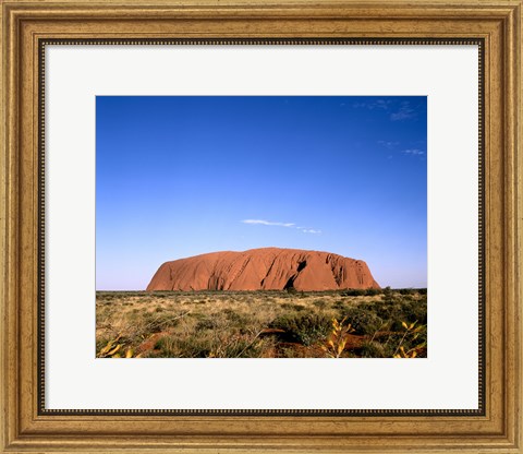 Framed Rock formation on a landscape, Uluru-Kata Tjuta National Park, Australia Print