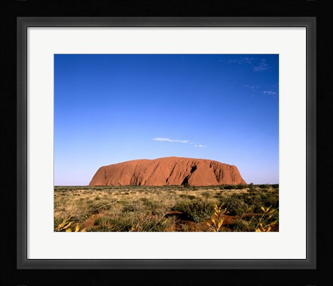 Framed Rock formation on a landscape, Uluru-Kata Tjuta National Park, Australia Print