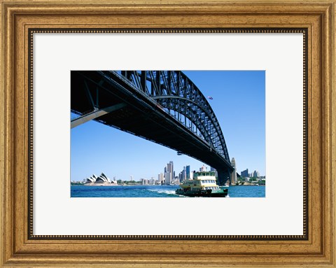 Framed Low angle view of a bridge, Sydney Harbor Bridge, Sydney, Australia Print