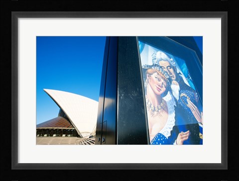 Framed Poster in front of an opera house, Sydney Opera House, Sydney, Australia Print