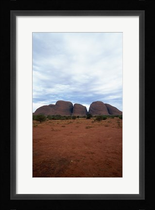 Framed Rock formations on a landscape, Olgas, Uluru-Kata Tjuta National Park, Northern Territory, Australia Vertical Print