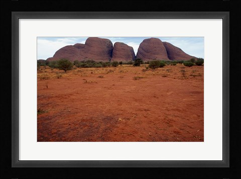 Framed Rock formations on a landscape, Olgas, Uluru-Kata Tjuta National Park, Northern Territory, Australia Closeup Print