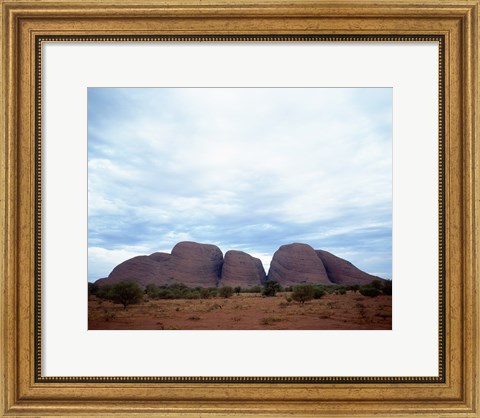 Framed Rock formations on a landscape, Olgas, Uluru-Kata Tjuta National Park, Northern Territory, Australia Print