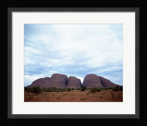 Framed Rock formations on a landscape, Olgas, Uluru-Kata Tjuta National Park, Northern Territory, Australia Print