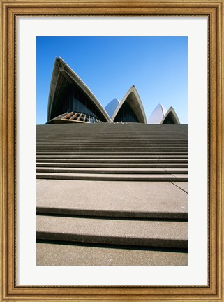 Framed Low angle view of an opera house, Sydney Opera House, Sydney, New South Wales, Australia Print