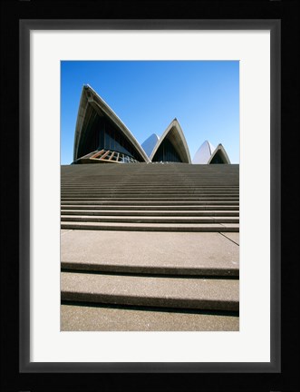 Framed Low angle view of an opera house, Sydney Opera House, Sydney, New South Wales, Australia Print