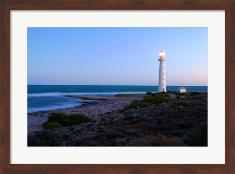 Framed Lighthouse on the coast, Point Lowly Lighthouse, Whyalla, Australia Print