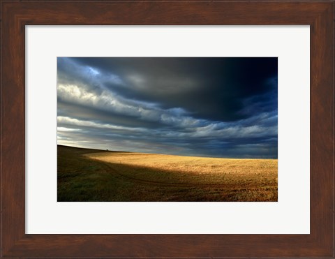 Framed Storm clouds over a landscape, Eyre Peninsula, Australia Print