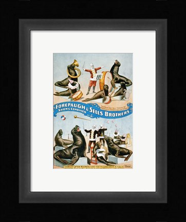 Framed Forepaugh &amp; Sells Brothers Print