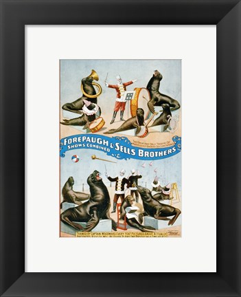 Framed Forepaugh &amp; Sells Brothers Print