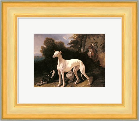 Framed Alfred Dedreux - A Greyhound In An Extensive Landscape Print