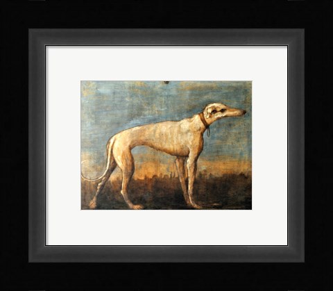 Framed Greyhound, Giandomenico Tiepolo Print