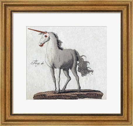 Framed Bertuch Unicorn Print