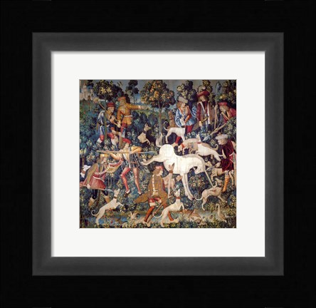Framed Hunt of the Unicorn Tapestry Print