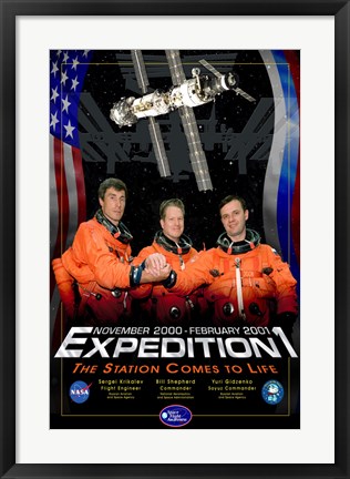 Framed Expedition 1 Crew Poster Print