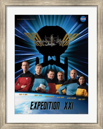 Framed Expedition 21 Star Trek Crew Poster Print
