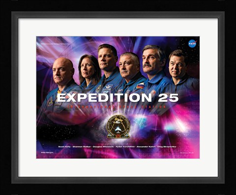 Framed Expedition 25 Mission Poster Print