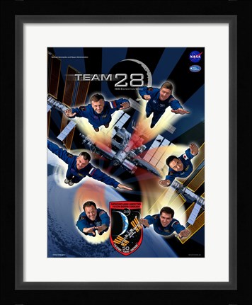 Framed Expedition 28 Supermen Crew Poster Print