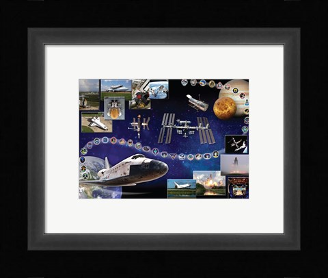 Framed Space Shuttle Atlantis Tribute Poster Print