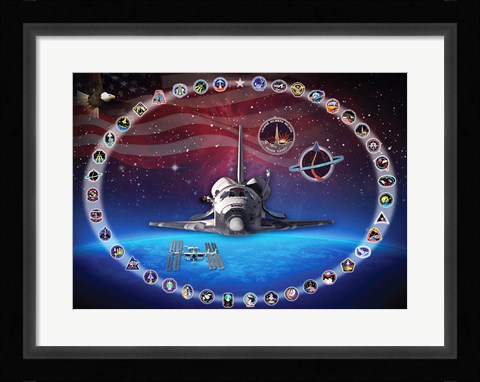 Framed Space Shuttle Discovery Tribute Print