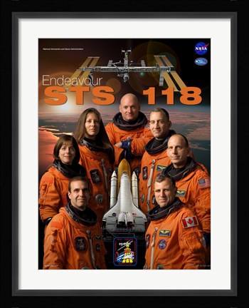 Framed STS 118 Mission Poster Print
