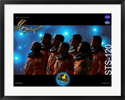 Framed STS 120 Mission Poster Print