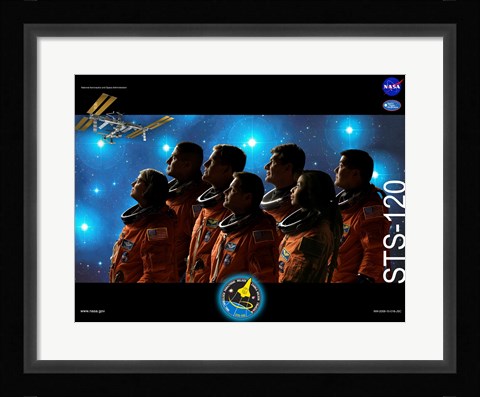 Framed STS 120 Mission Poster Print