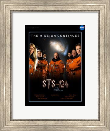 Framed STS 124 Harry Potter Crew Poster Print