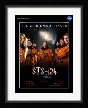 Framed STS 124 Harry Potter Crew Poster Print