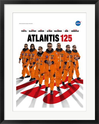 Framed STS 125 Mission Poster Print