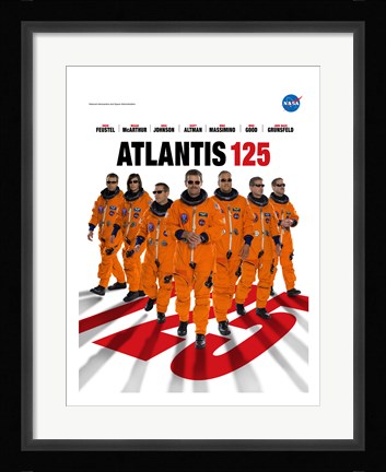 Framed STS 125 Mission Poster Print