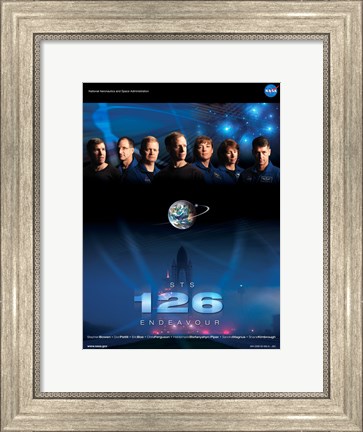 Framed STS 126 Mission Poster Print