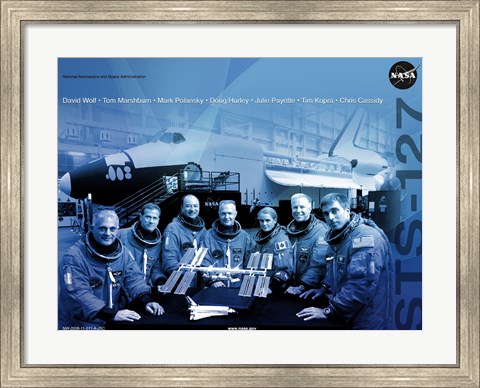 Framed STS 127 Mission Poster Print