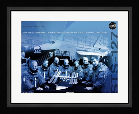 Framed STS 127 Mission Poster Print