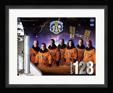 Framed STS 128 Mission Poster Print